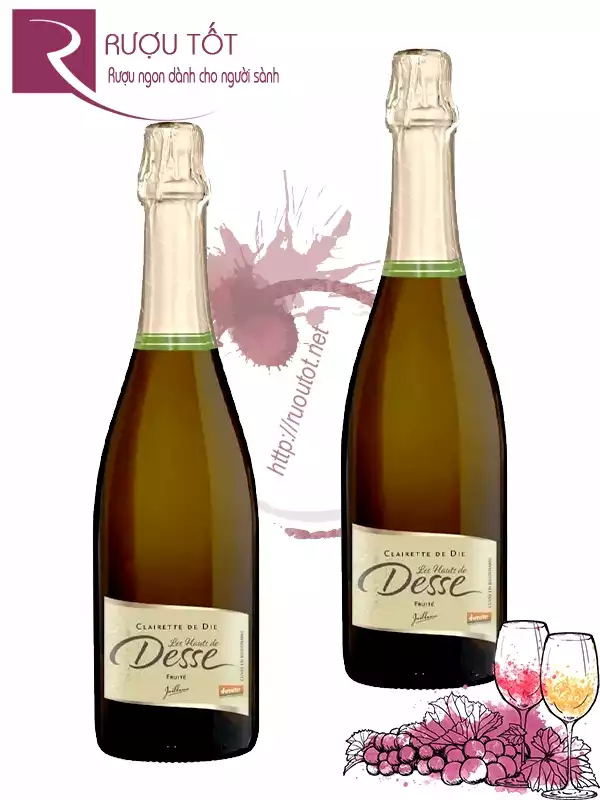 Rượu vang Les Hauts de Desse Clairette de Die Fruite