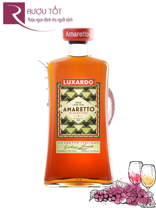 Rượu mùi Luxardo Amaretto di Saschira 1 Lít