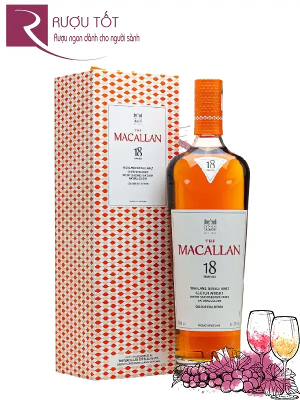 Rượu Macallan 18 Colour Collection 700ml 43% chính hãng