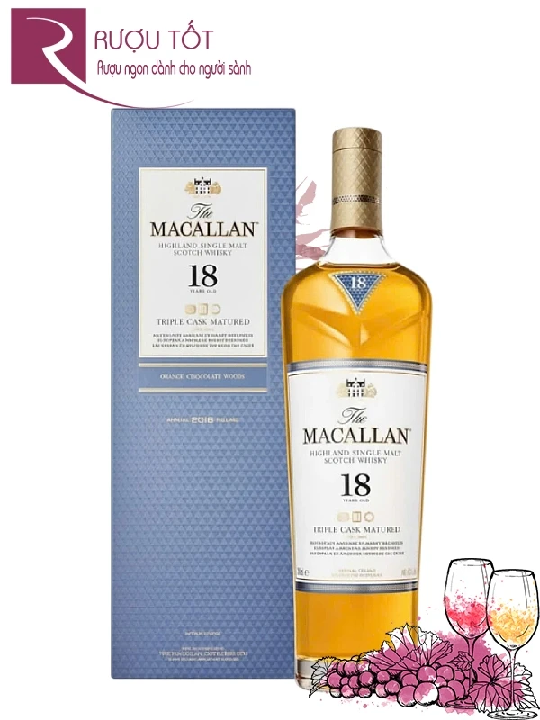 Rượu Macallan 18 Triple Cask 43% 750ml