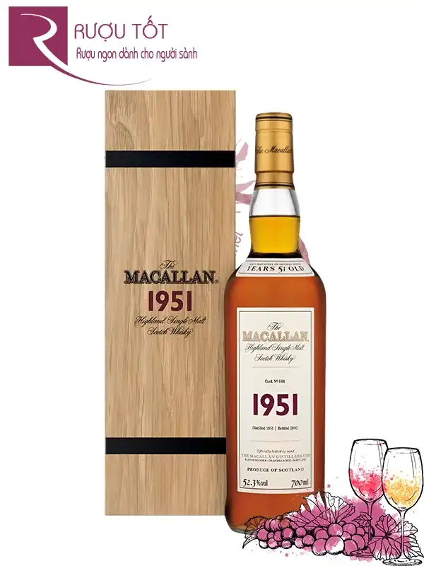 Rượu Macallan 1951 Fine And Rare No 644 52,3% 700ml