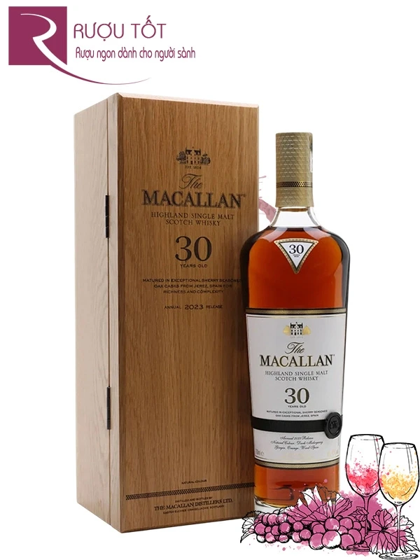 Rượu Macallan 30 Năm Sherry Oak 43% 700ml