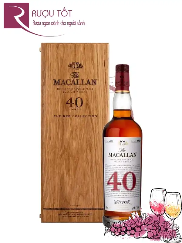 Rượu Macallan 40 Red Collection 48,1% 700ml Scotland
