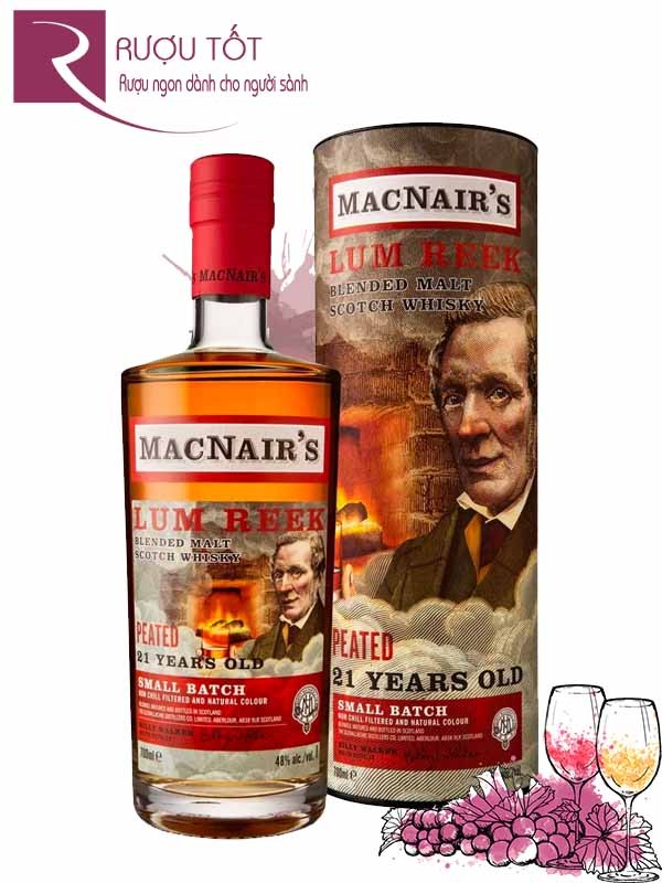 Rượu Whisky MacNair's Lum Reek Peated 21 năm