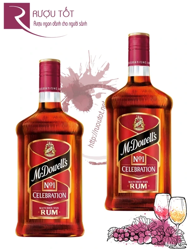 Rượu Mcdowell No 1 Celebration Rum 42,8% 750ml