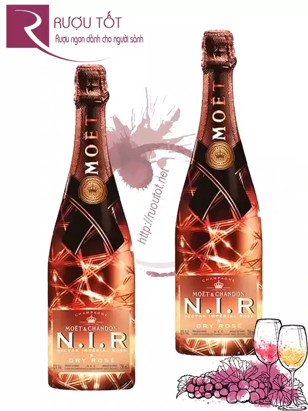 Rượu Champagne Moet & Chandon N.I.R Nectar Dry Rose