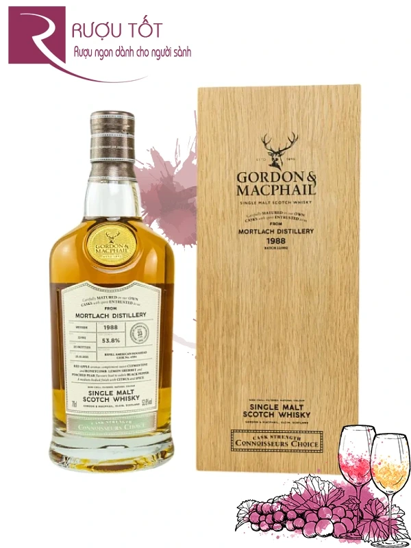 Rượu Mortlach 1988 53,8% 700ml Scotland