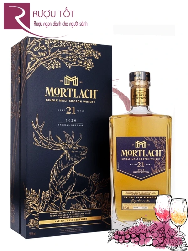 Rượu Mortlach 21 Natural Cask Strength