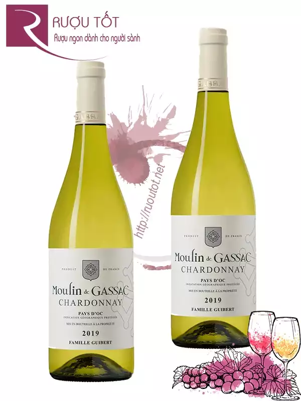 Vang Pháp Moulin de Gassac Chardonnay d'Herault