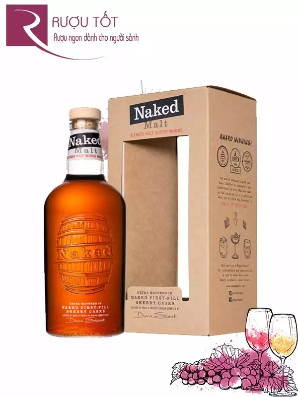 Rượu Naked Malt Sherry Carks 700ml