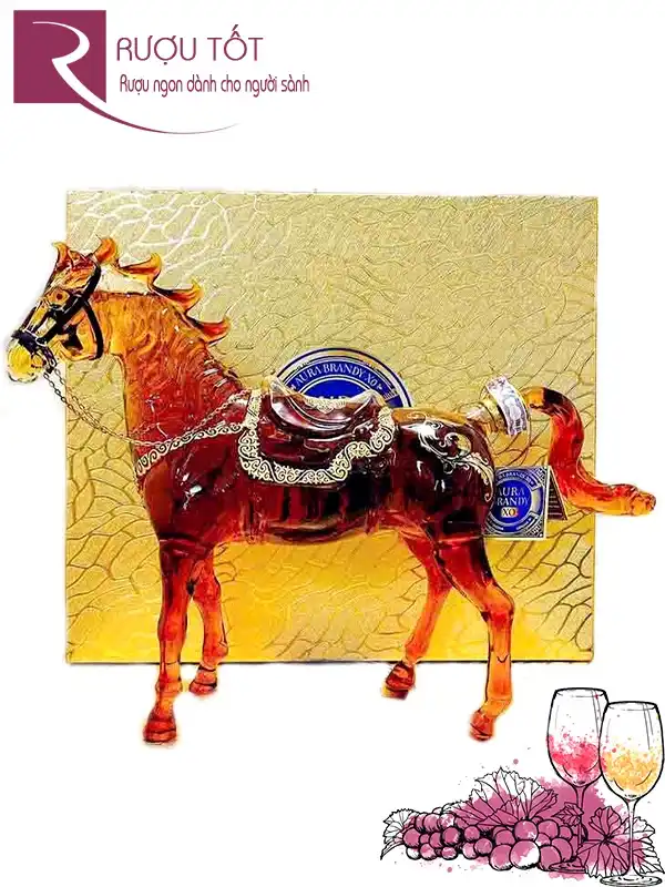 Rượu Ngựa Aura Brandy XO - Chai Thủy Tinh 1 Lít