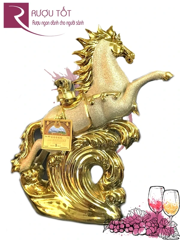 Rượu Linh Vật Ngựa Lướt Sóng Brandy XO 1500ml