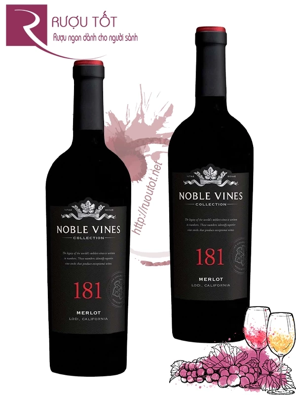Vang đỏ Noble Vines 181 Merlot California