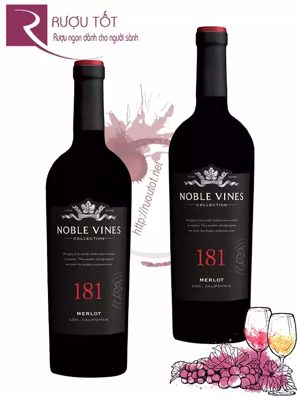 Vang đỏ Noble Vines 181 Merlot California