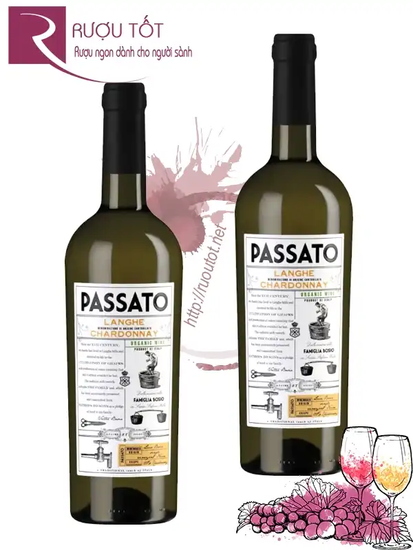 Rượu vang Passato Langhe Chardonnay Organic Bosio