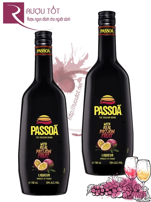 Rượu Passoa Passion Fruit Hương vị chanh dây