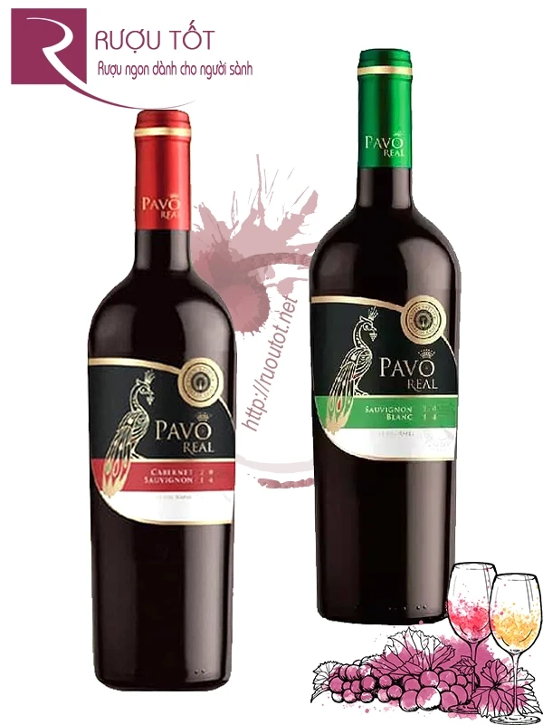 Rượu Vang Pavo Real Varietal Red - White