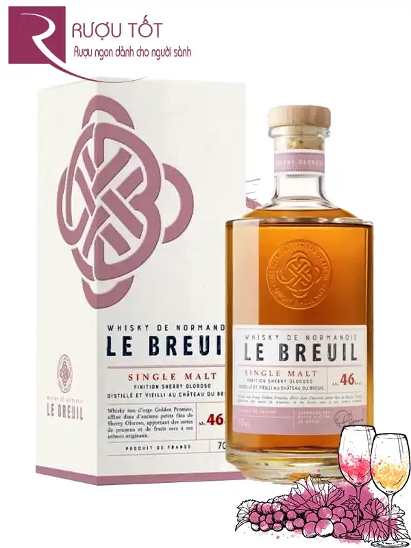 Rượu Le Breuil Finition Tourbee Single Malt Whisky 46%