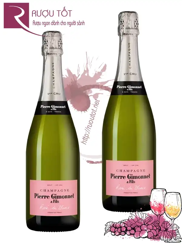 Rượu Pierre Gimonnet Rose De Blancs Brut 750ml