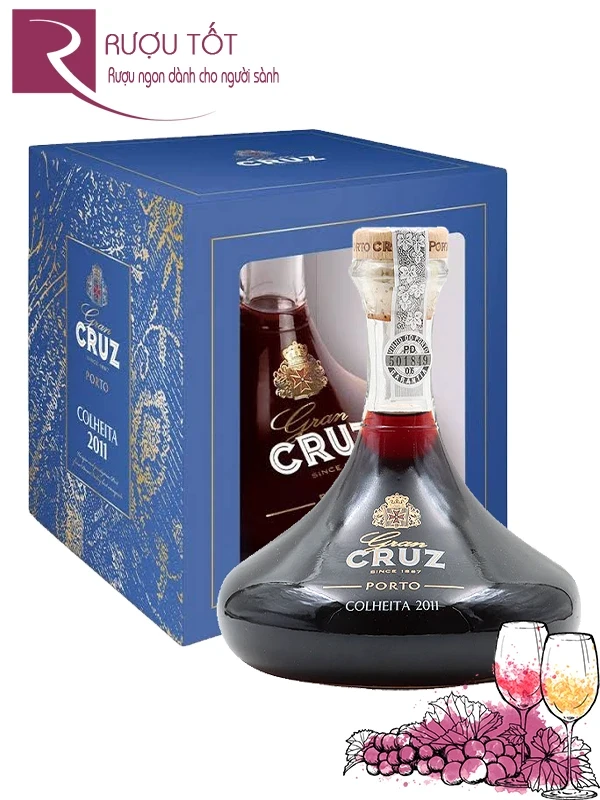Rượu Porto Cruz Decanter Colheita 20%