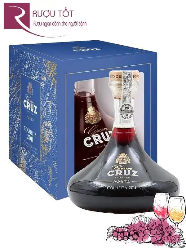 Rượu Porto Cruz Decanter Colheita 20%