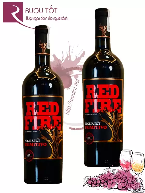 Rượu vang Red Fire Primitivo Puglia IGT