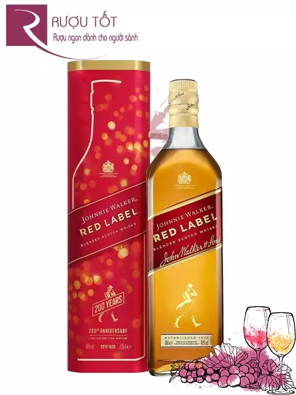 Rượu Johnnie Walker Red Label Hộp Thiếc