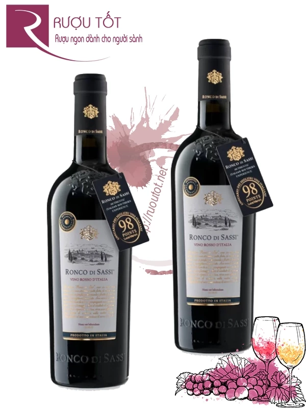 Rượu Vang Ý Ronco Di Sassi 98 Điểm