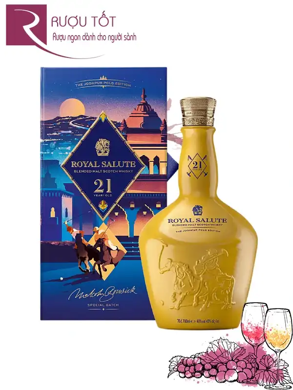 Rượu Royal Salute 21 Jodhpur Polo 40% 700ml Scotland