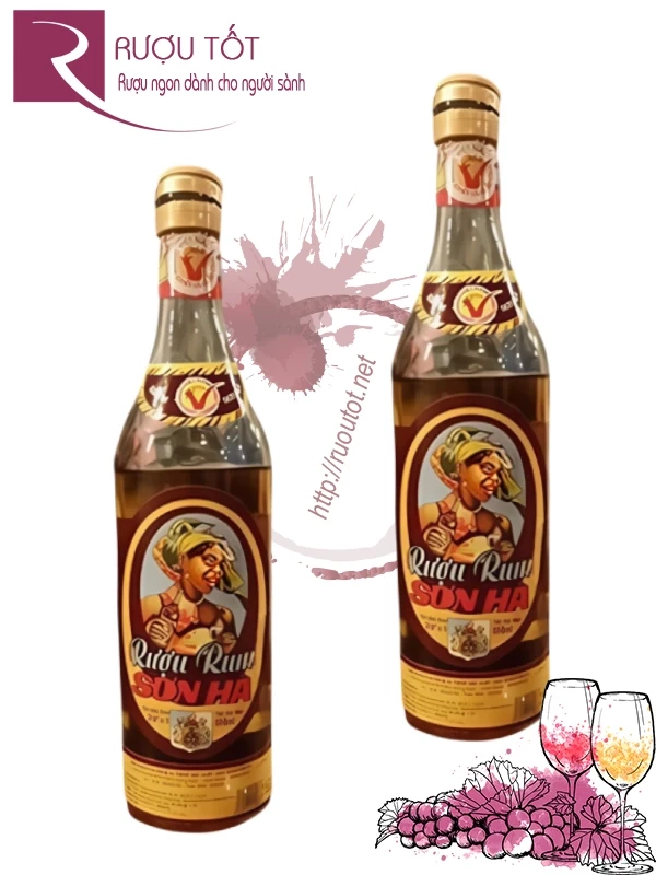 Rượu Rum Bà Chằn Sơn Hà 650ml 39%
