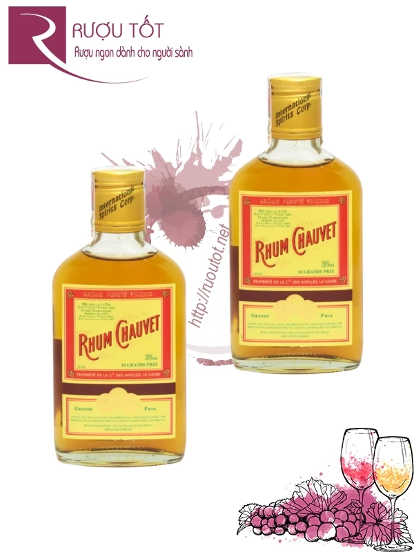 Rượu Rum Chauvet 39% 175ml Caribbean