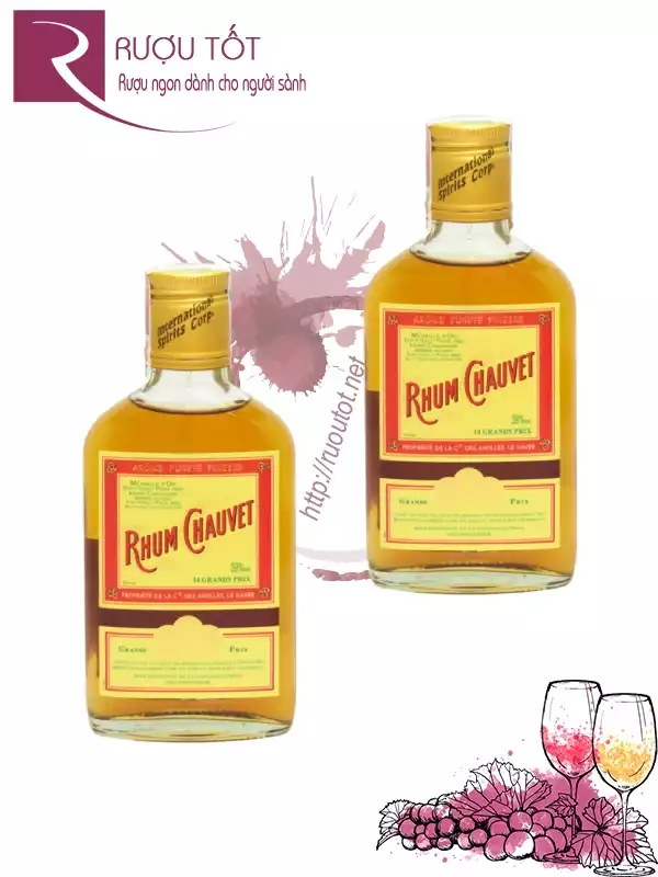 Rượu Rum Chauvet 39% 175ml Caribbean