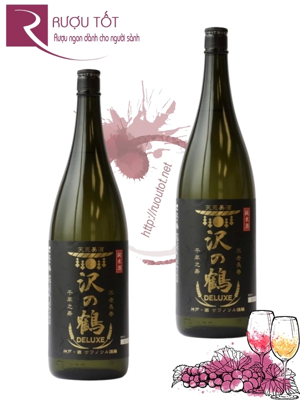 Rượu Sake Deluxe Sawanotsuru chai 1,8 lít 15,5%