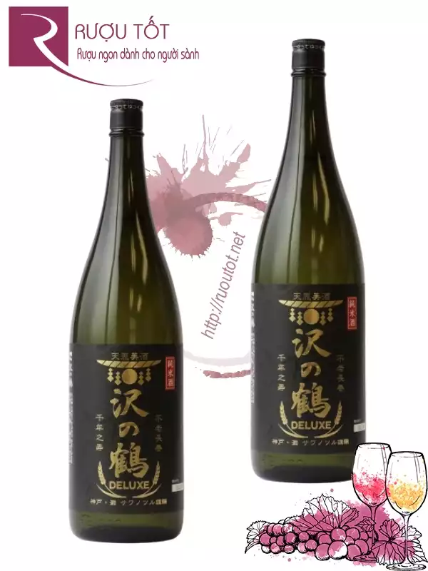 Rượu Sake Deluxe Sawanotsuru chai 1,8 lít 15,5%