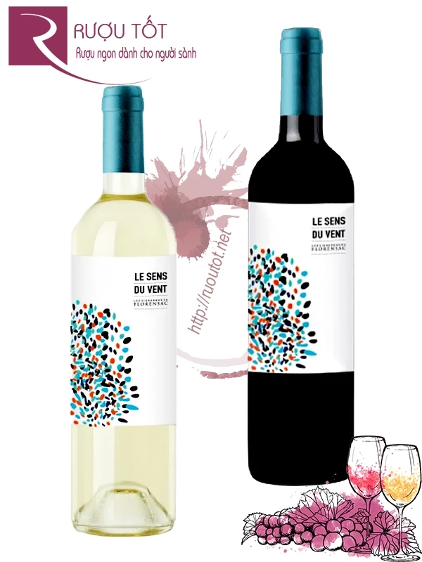 Rượu vang Le Sens Du Vent Cote de Thau Red - White