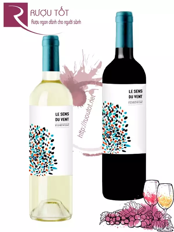 Rượu vang Le Sens Du Vent Cote de Thau Red - White
