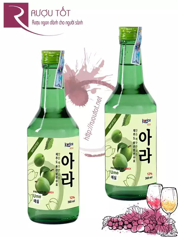 Rượu Soju Mơ Korice 12%