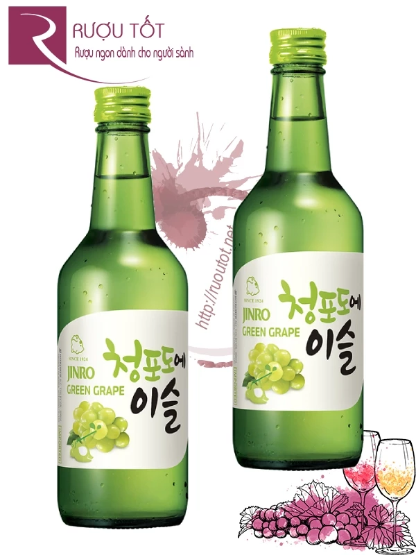 Rượu Soju nho Jinro 13% 360ml Hàn Quốc