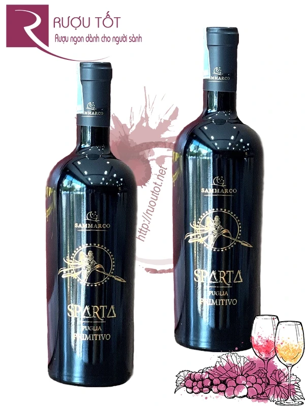 Rượu vang Sparta Primitivo Puglia 18%