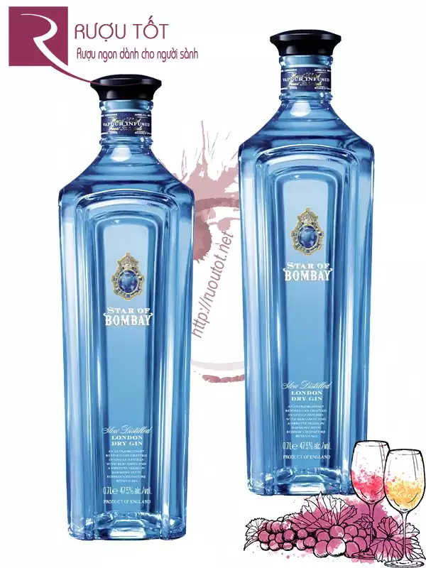 Rượu Gin Star Of Bombay 47,5%