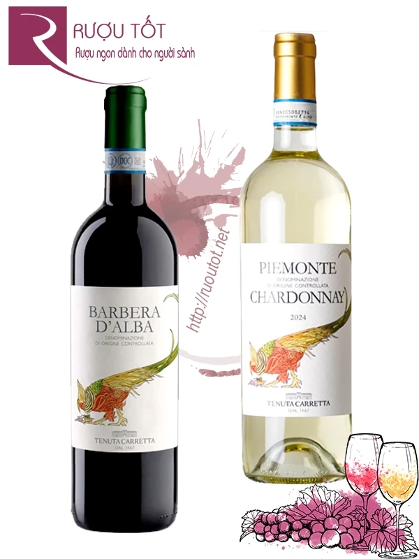 Rượu vang Tenuta Carretta Piemonte Red - White DOC