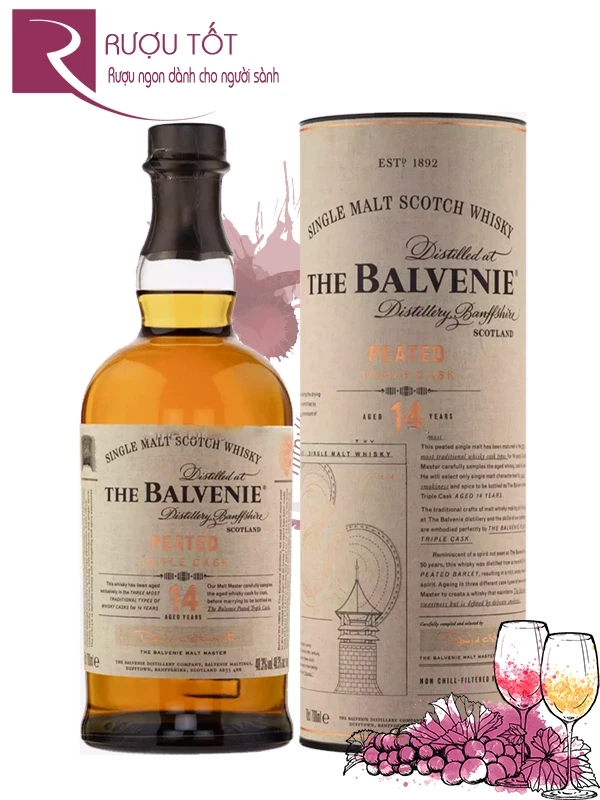 Rượu The Balvenie 14 Peated Triple Cask