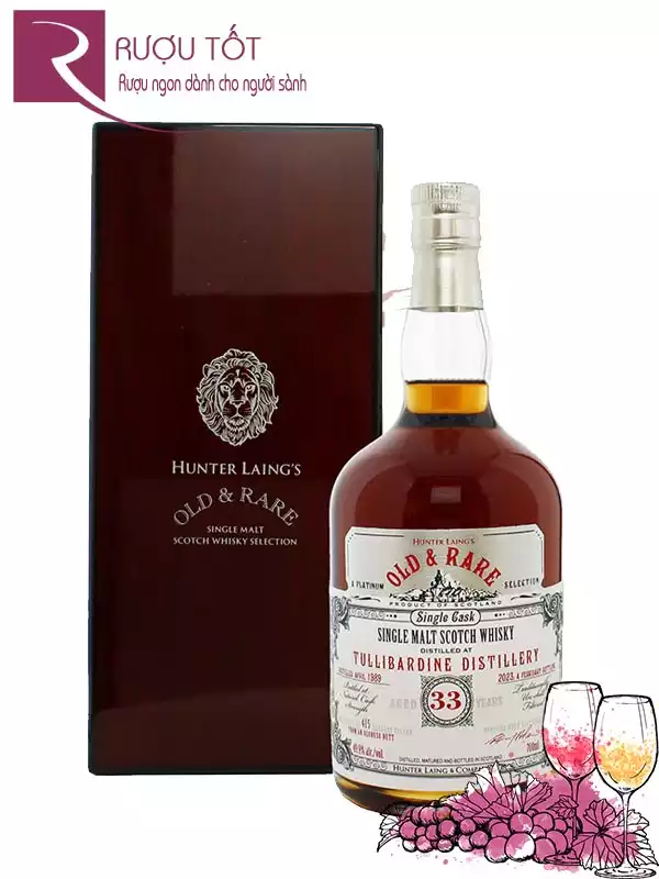 Rượu Old & Rare Tullibardine 33, 1989