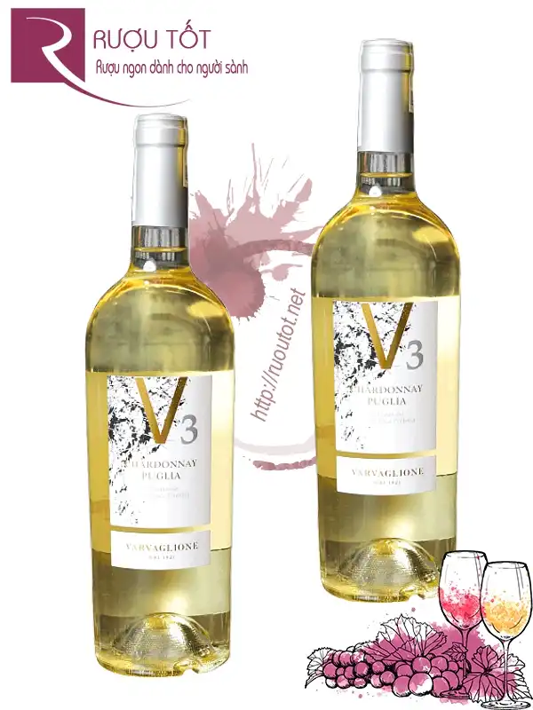 Rượu V3 Chardonnay 12,5% 750ml Ý