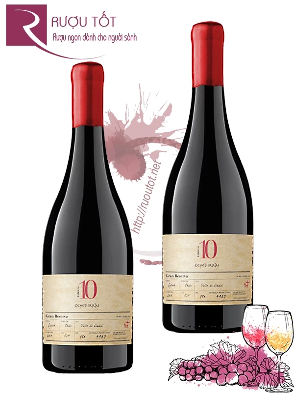 Rượu Vang 10 Ocho Tierras Gran Reserva Syrah Cao cấp