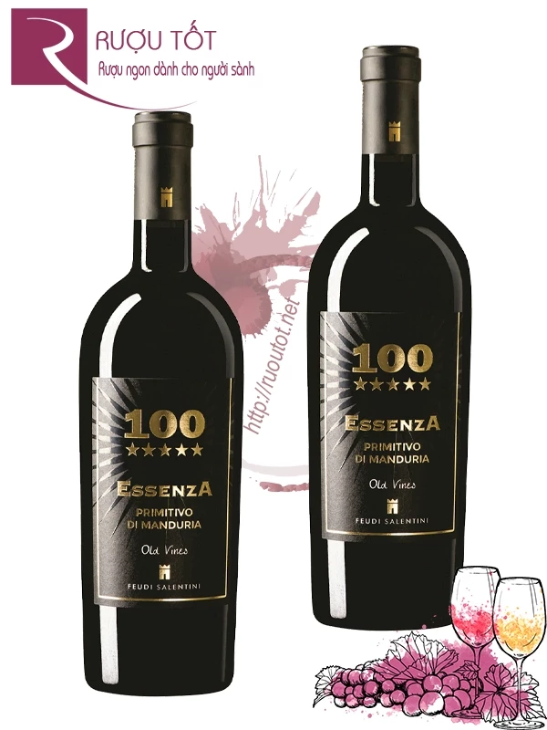 Vang Ý 100 ESSENZA Primitivo di Manduria