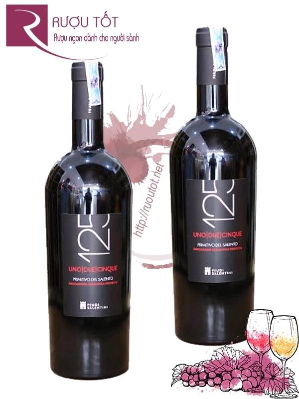 Rượu vang 125 Primitivo Del Salento 12,5 độ