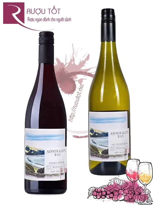 Rượu vang Admirality Bay  Red - White 750ml