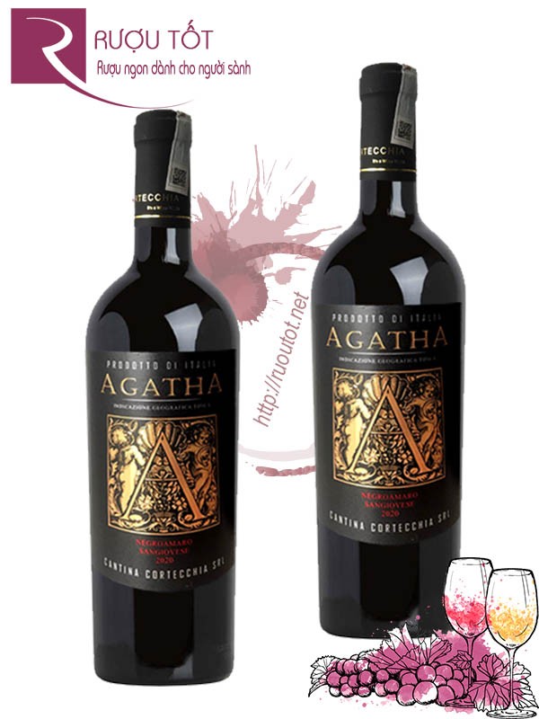 Rượu vang Agatha Negroamaro Sangiovese Chính hãng