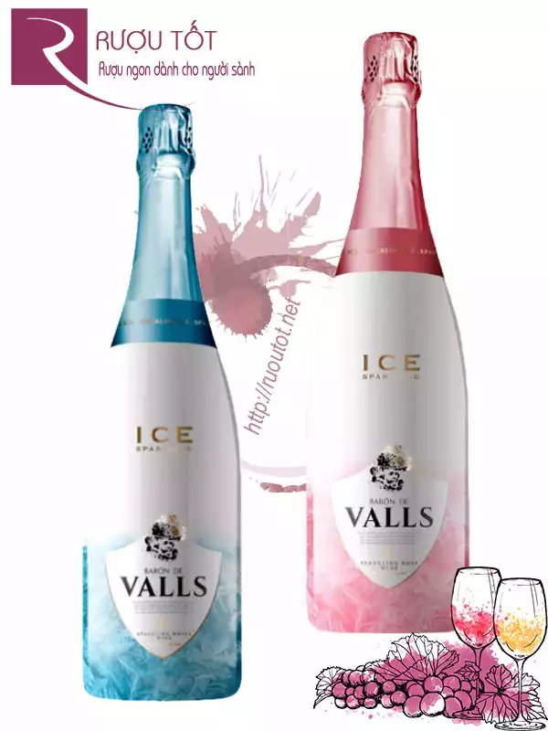 Rượu vang Baron De Valls Ice Sparkling Rose - White